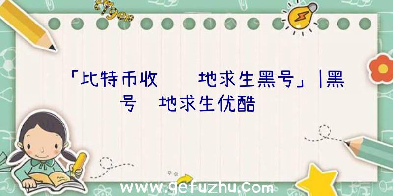 「比特币收购绝地求生黑号」|黑号绝地求生优酷视频